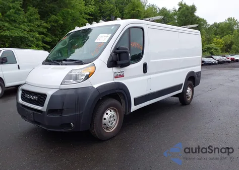 2021 Ram Promaster 1500 Low Roof 136 Wb из США, поврежденный, VIN 3C6LRVAG4ME500386